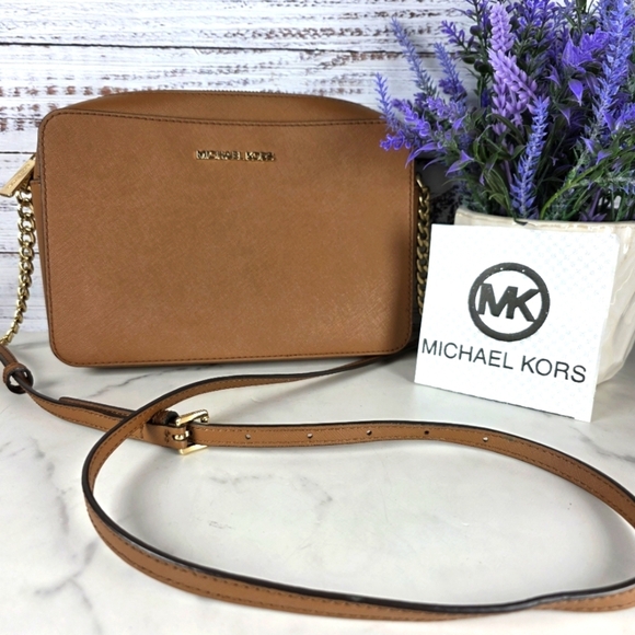 Michael Kors Tan Saffiano Leather Crossbody - Picture 1 of 11